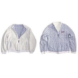 Vineyard Vines Girls Reversible Fuzzy Full Zip Jacket